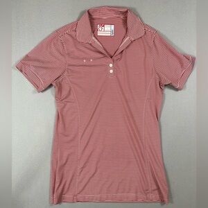 🐮 Chick-fil-A Team Style HydroChill Polo Red Stripe Women’s S Employee Uniform